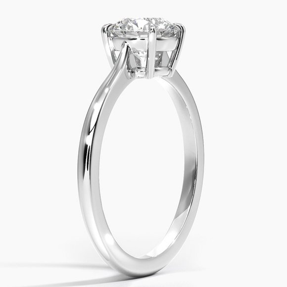 IGI 1 Ct Round Lab Diamond Engagement Ring, H-VVS2 - Picture 2 of 5